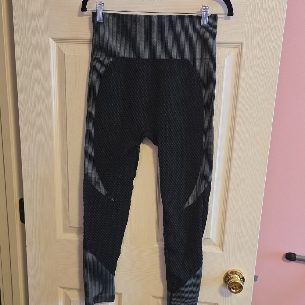 Sleek Black and Gray Leggings